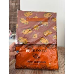 Vintage Kmart "Be Thankful" Vinyl Tablecloth • 52 x 70 NWT